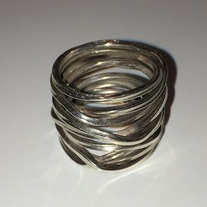 Sterling silver stacked ring